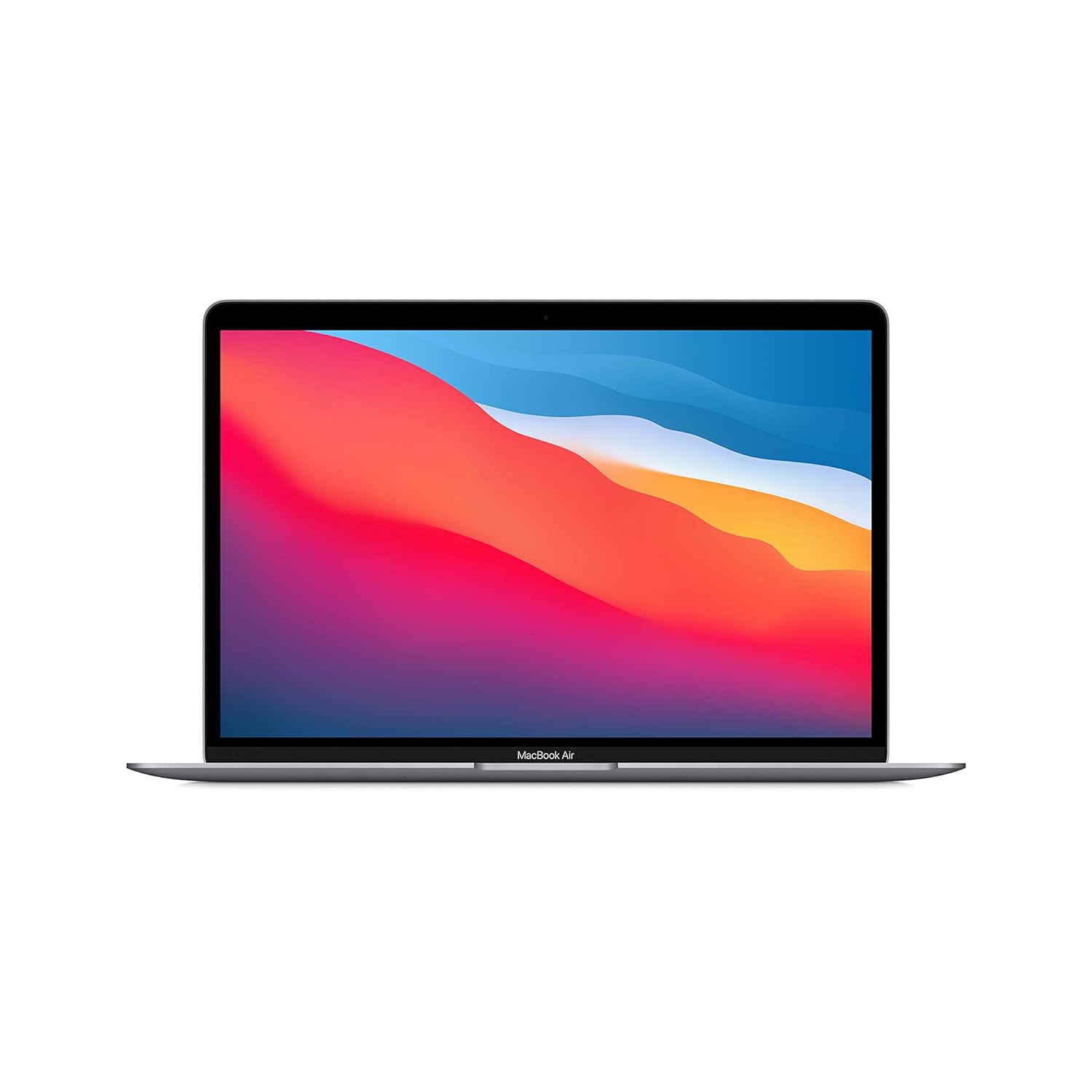 apple macbook air laptop: apple m1 chip, 13.3-inch/33.74 cm retina display, 8gb ram, 256gb ssd storage, backlit keyboard, facetime hd camera, touch id. works with iphone/ipad; space grey